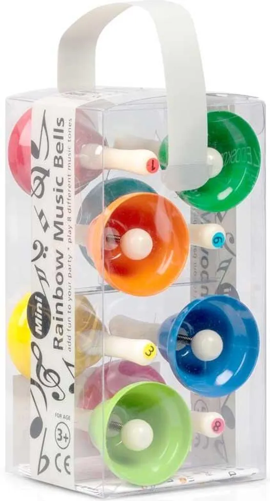 Carillon musical pour enfant avec 8 cloches à main multicolores Pro