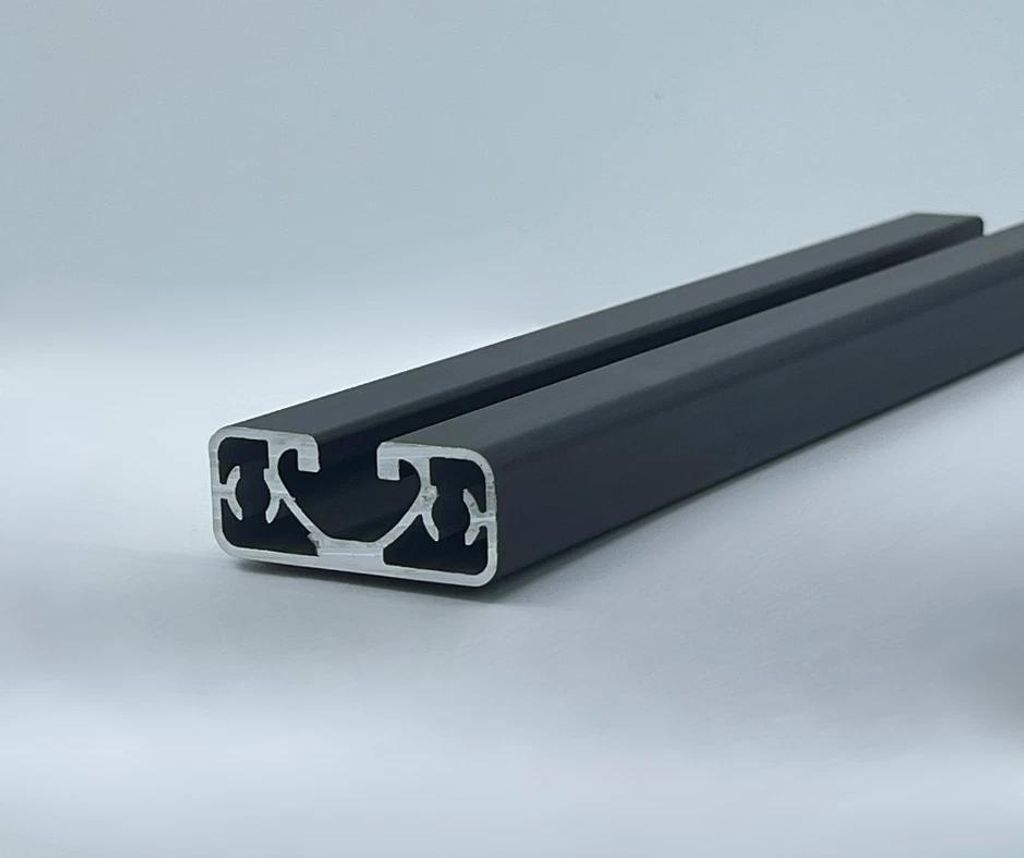 Aluprofil 40x16 Superleicht Nut 8, I-Typ (Schwarz eloxiert) Produktbild 