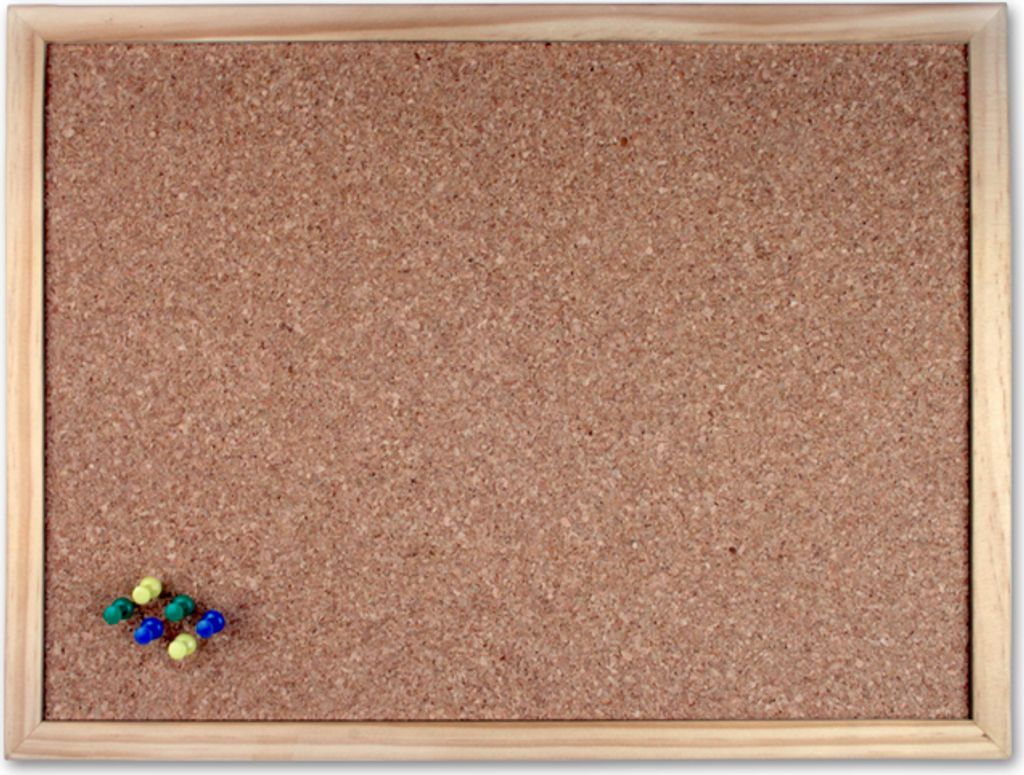 Pinwand 30 x 40cm Kork-Pinnwand mit Naturholzrahmen