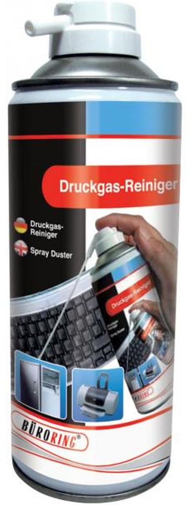 Büroring Druckgasreiniger, für Computer, Tastatur, Drucker, 400 ml