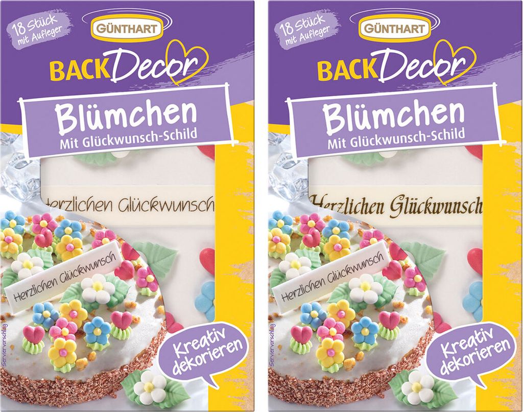 Günthart Dekorschild Herzlichen Glückwunsch 14g Sortiert 18er