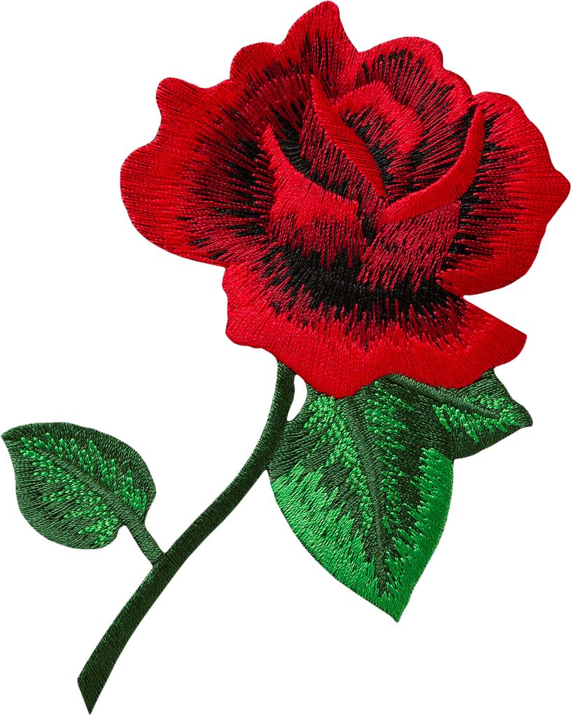 Mono Quick 22104 Rote Rose, Bügelbild, Patch Blume