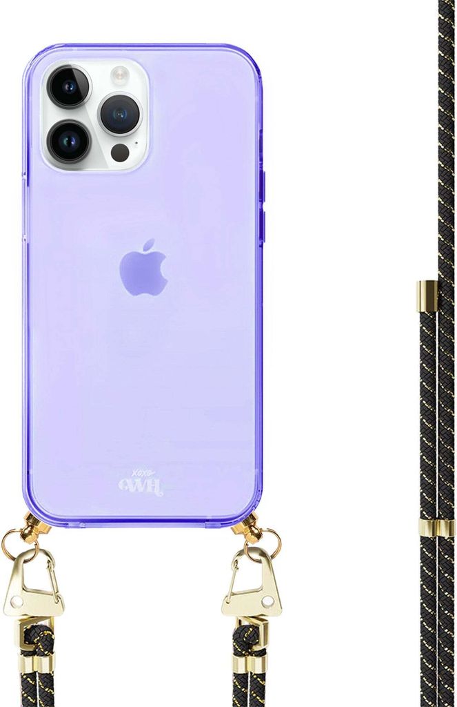 Gold Goddess Cord Hülle Purple - Kompatibel mit iPhone 14 Pro