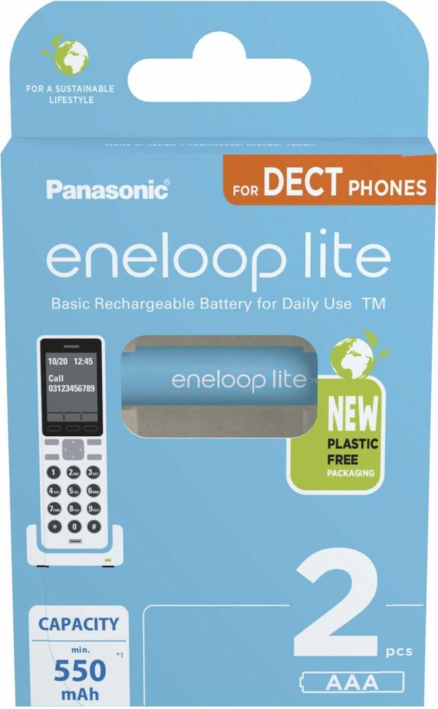 Panasonic | Aaa | 550 Mah | 2 Sztuki | Eneloop Lite Zdjęcie produktu 