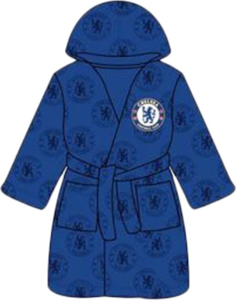Arus - Kinderbadjas, 100% Katoenen Badstof, met capuchon, Blauw navy, 116