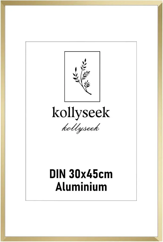 Cornice Oro 30x45 Kollyseek in Alluminio: Qualità Moderna per Foto
