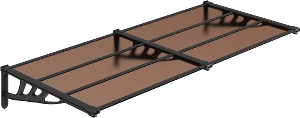 vidaXL Strieška na dvere čierna 152,5x90 cm Polykarbonát Obrázok produktu 