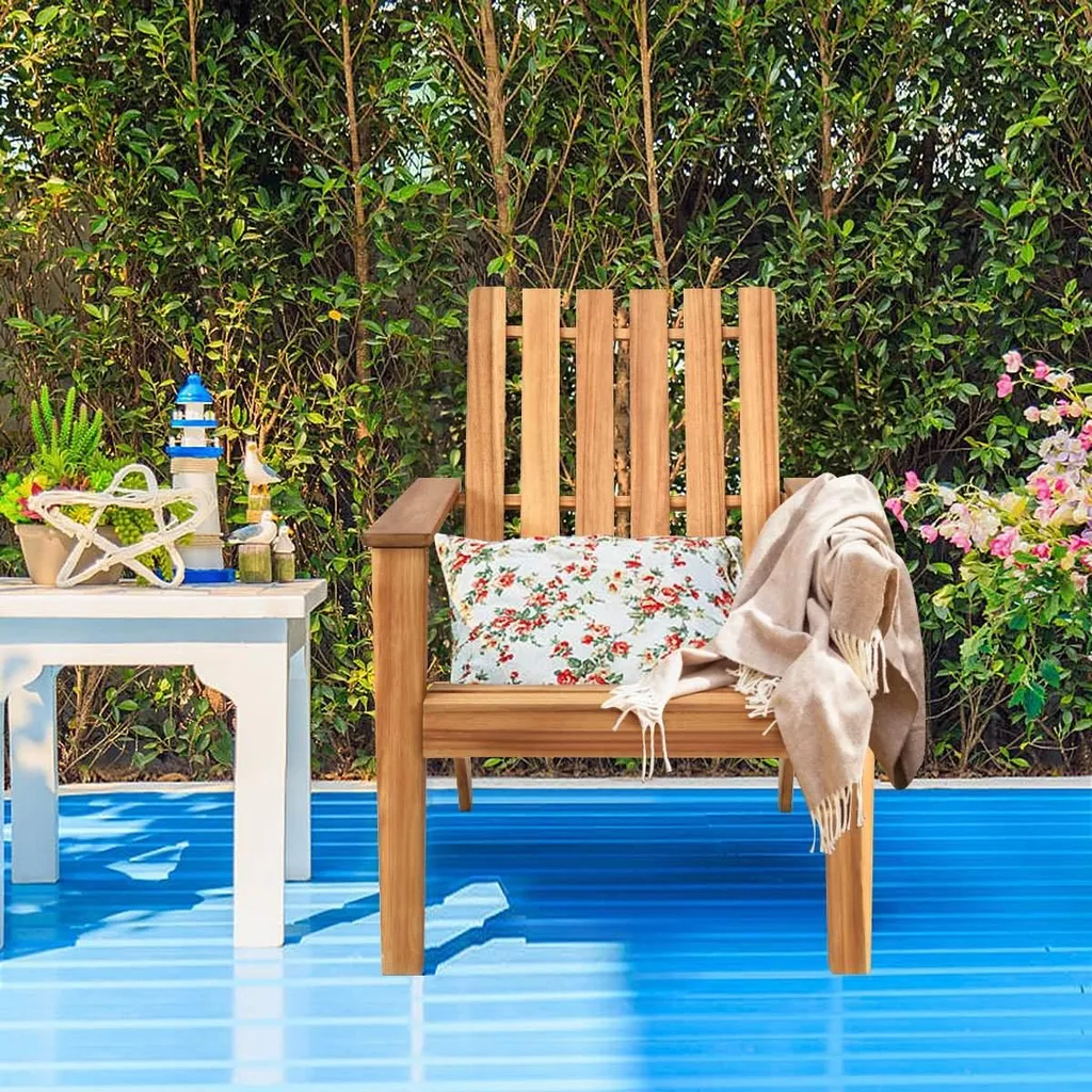 Chaise Adirondack bois contre le mal de dos fauteuil jardin robuste