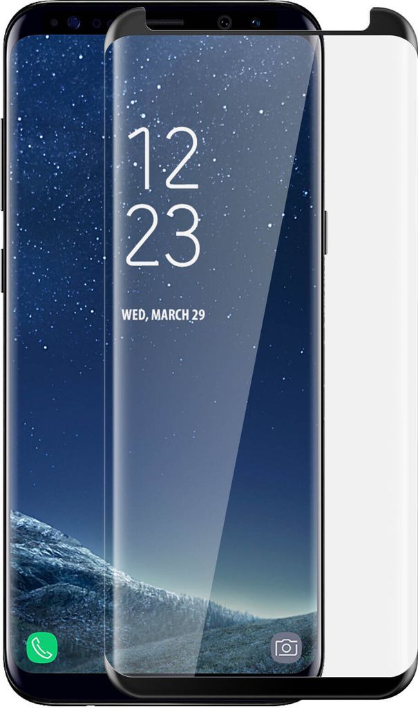 Displayschutzfolie mit abgerundeten Kanten Samsung Galaxy S8 Plus – Schwarz