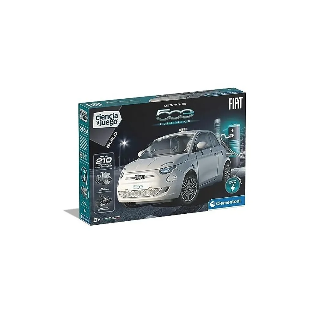 Clementoni 55505 Fiat 500 Électrique Voiture de Course à Construire