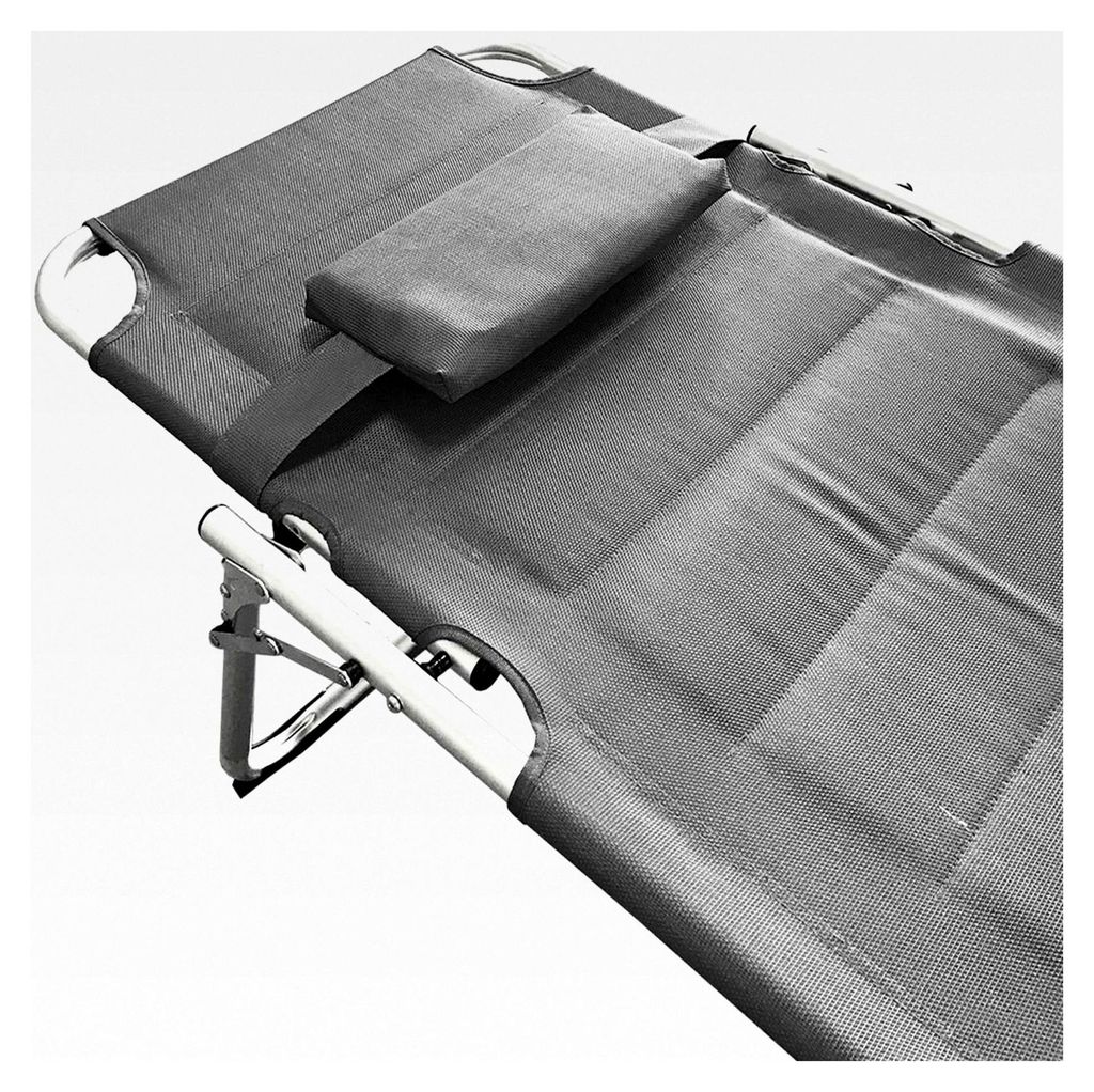 XXL Gartenliege Sonnenliege Relaxliege Aluminium mit gepolstertem Kissen klappbar grau L200xB70xH45/95cm