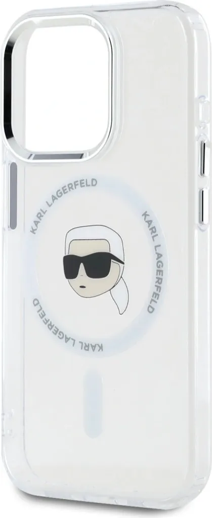 Cover iPhone 15 Pro Max Karl Lagerfeld Bianca MagSafe - Protezione Iconica - 6