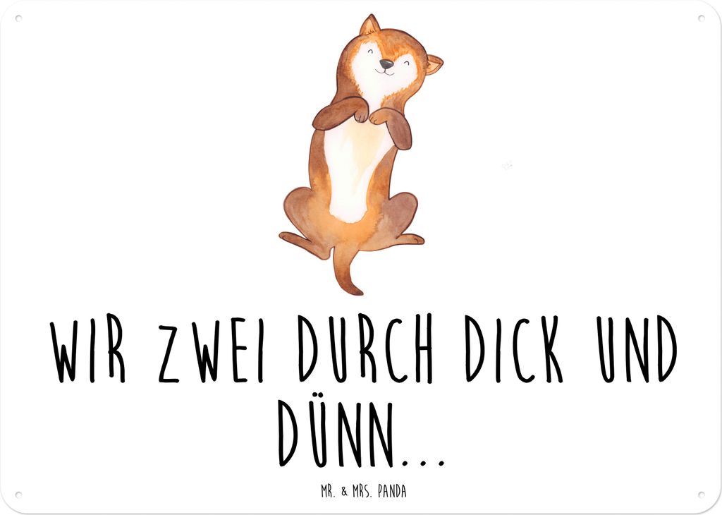Mr. & Mrs. Panda Blechschild Hund Streicheln DIN A3 - Weiß - Geschenk, Blechtafel, Sprüche, Wandbild, Türschild, Bauch, Süß, Hunde, Niedlich, ...