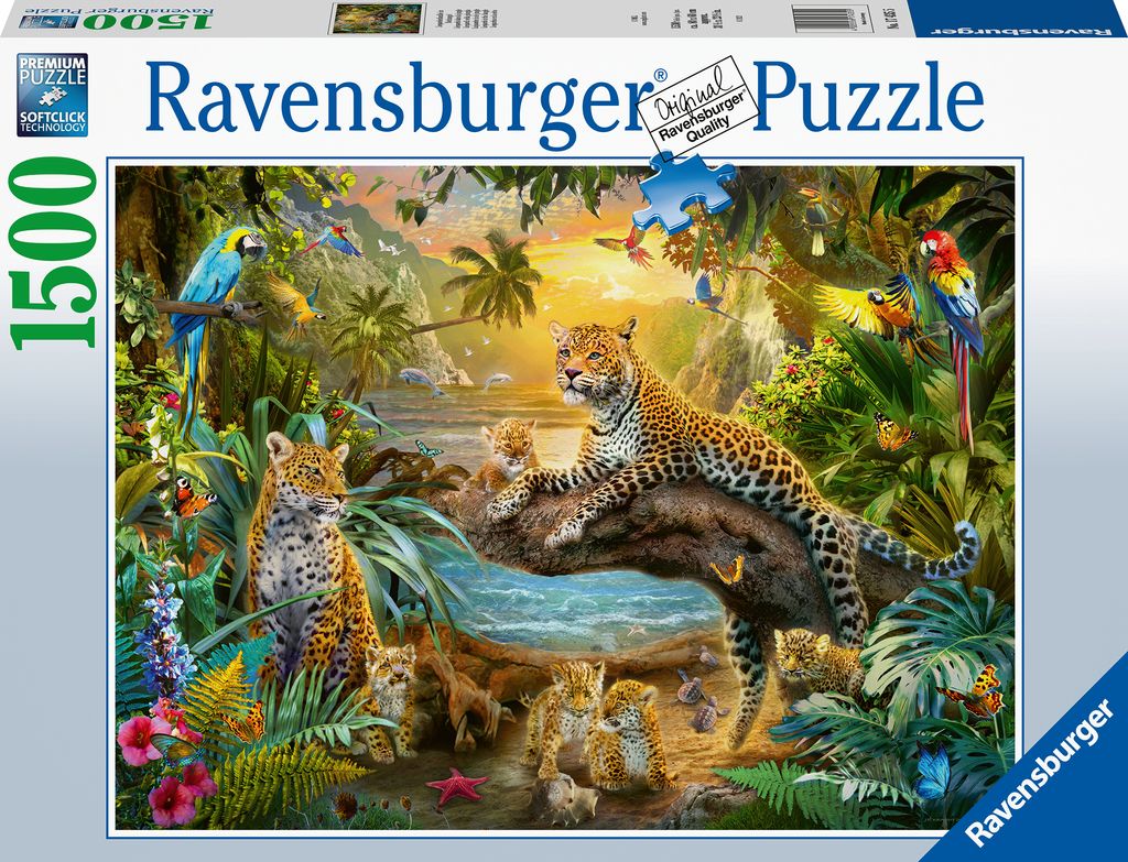 Ravensburger Puzzle Tiere - Leoparden im Dschungel 1500 Teile