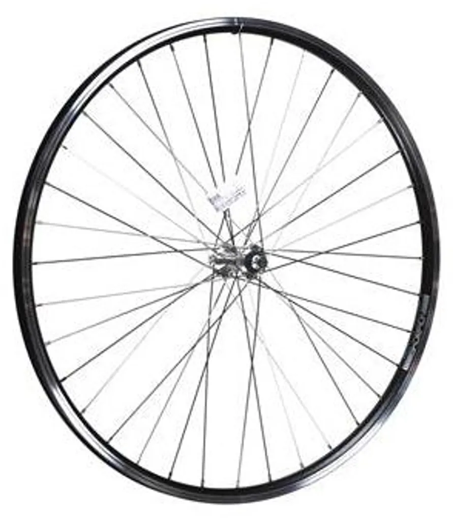 Roue de velo 28 pouces avant Rodi 622 avec jante noire et rayons inox