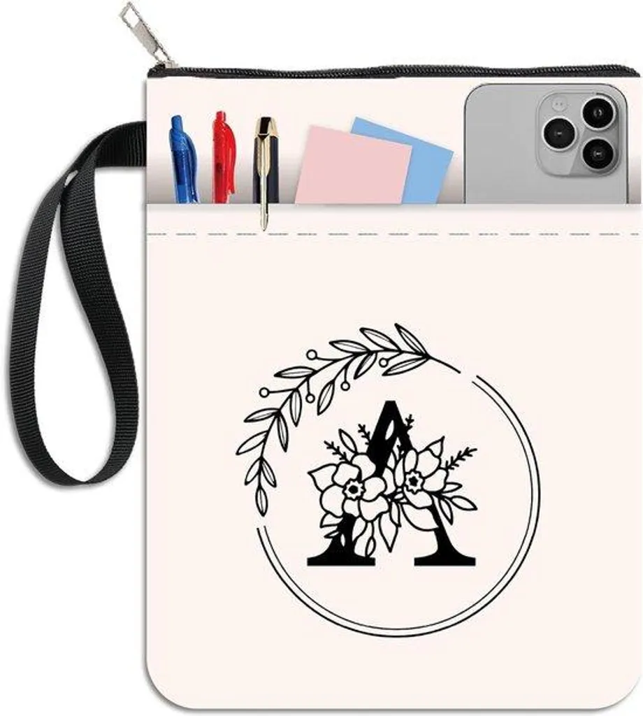 Pochette de protection pour livre lavable avec zip et finition textile