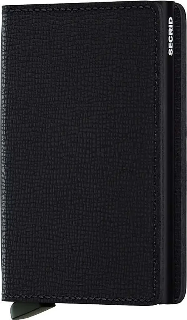 Secrid Slimwallet Noir en Cuir Crisple avec Protection RFID Intégrée