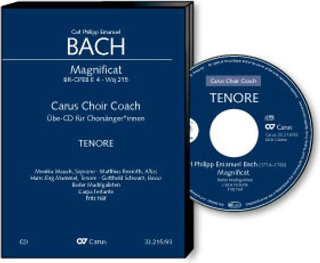 Magnificat D-Dur WQ215 - Chorstimme Tenor Playalong-CD