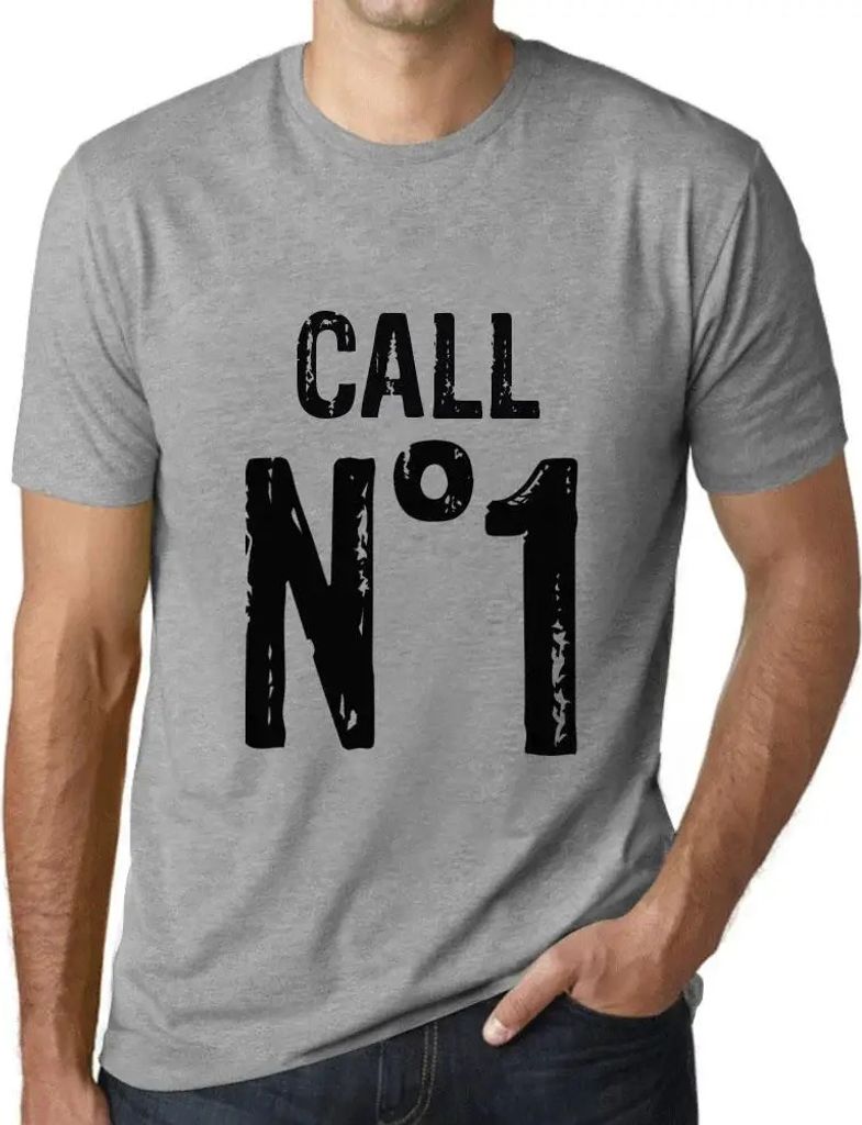 Herren Grafik T-Shirt Aufruf Nr 1 – Call No 1 – Öko-Verantwortlich Vintage Jahrgang Kurzarm Lustige Druck Geburtstag Geschenk Mann