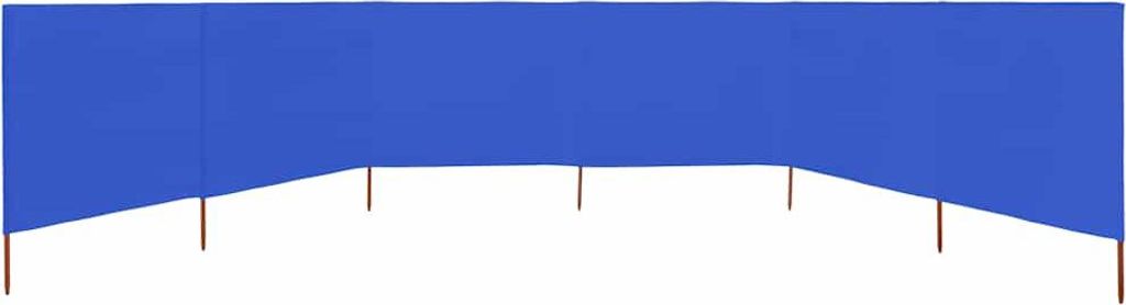 vidaXL 6-teiliges Windschutzgewebe 800 x 80 cm Azurblau Produktbild 