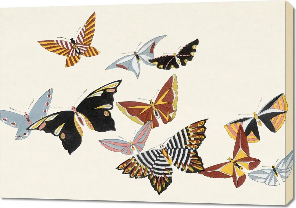 Butterfly 15 Sekka: Capolavoro Giapponese Vintage - Quadro 100x70 cm