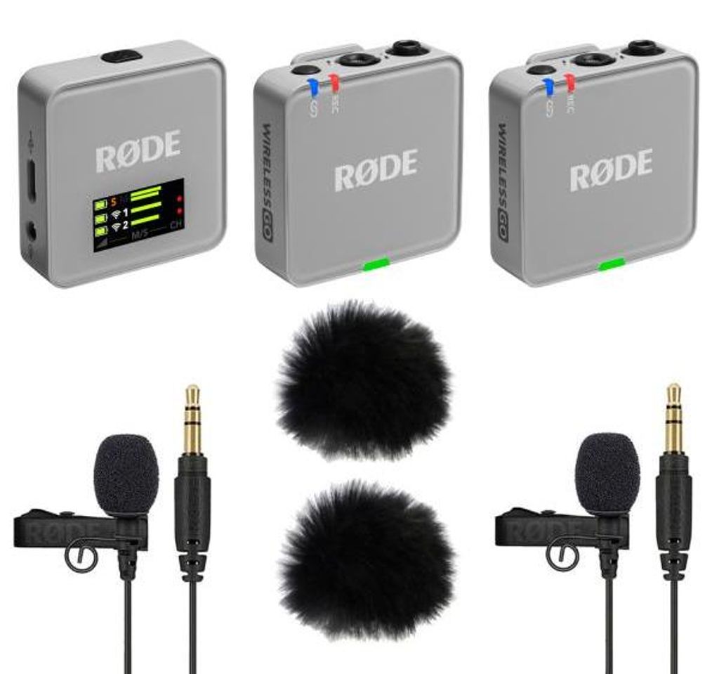 Rode Wireless GO Gen 3 Stone Grau mit 2x Lavalier GO und 2x WS05