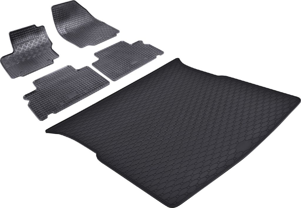 Z550071 Kofferraumwanne+Fußmatten passend für Ford S-Max 1 Minivan Kombi 5türer 2006-2014