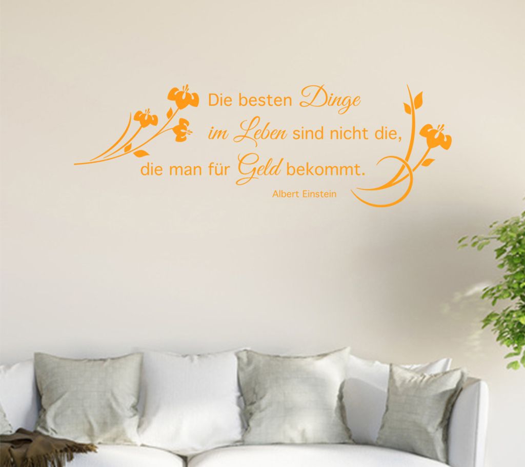 Die besten Dinge ... Wandtattoo in 6 Größen - Wandaufkleber Wall Sticker - Dekoration, Küche, Wohnzimmer, Schlafzimmer, Badezimmer