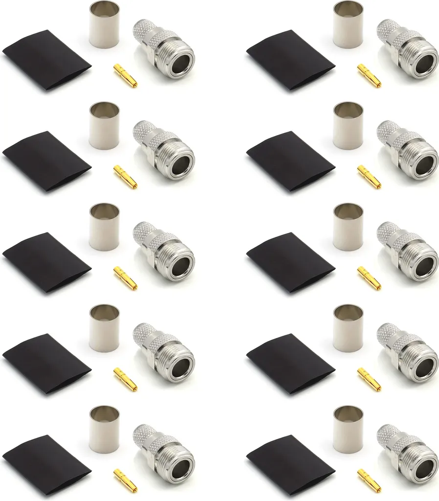 Kit 10 Connettori N per Cavo RG8 LMR400 - Robusti e Affidabili