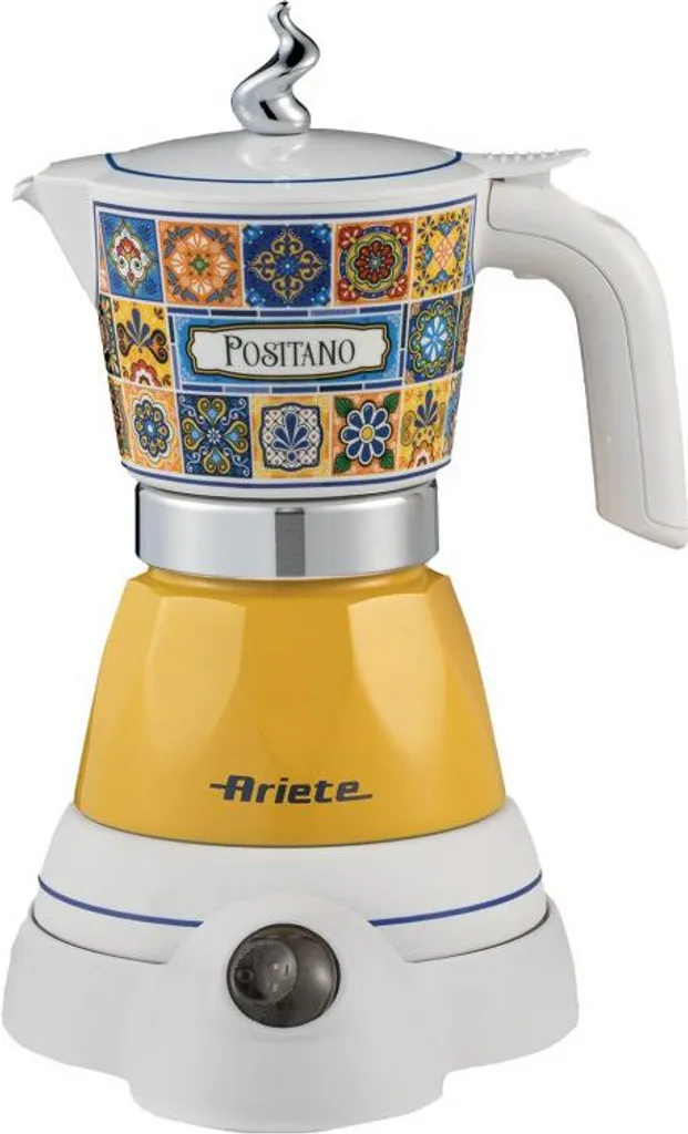 Cafetière Électrique Ariete Moka Vintage Jaune et Blanc pour 4 Tasses