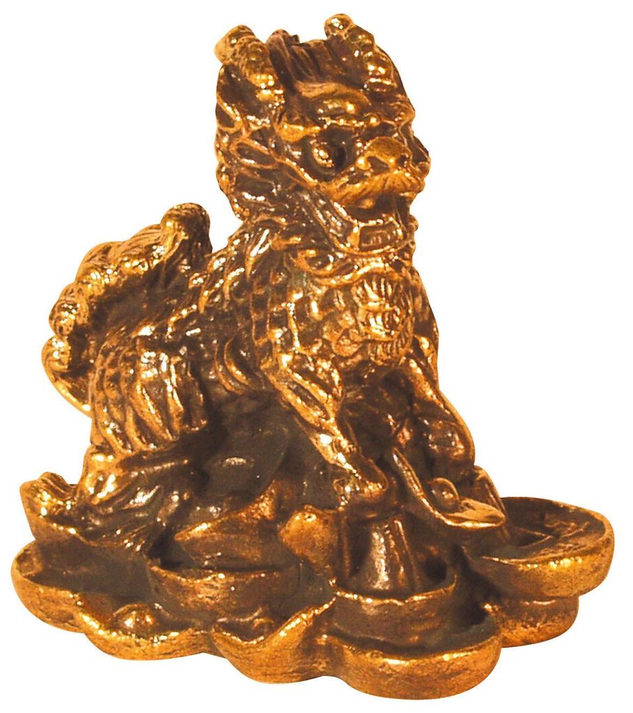 "Geld Drache" Messing 5cm