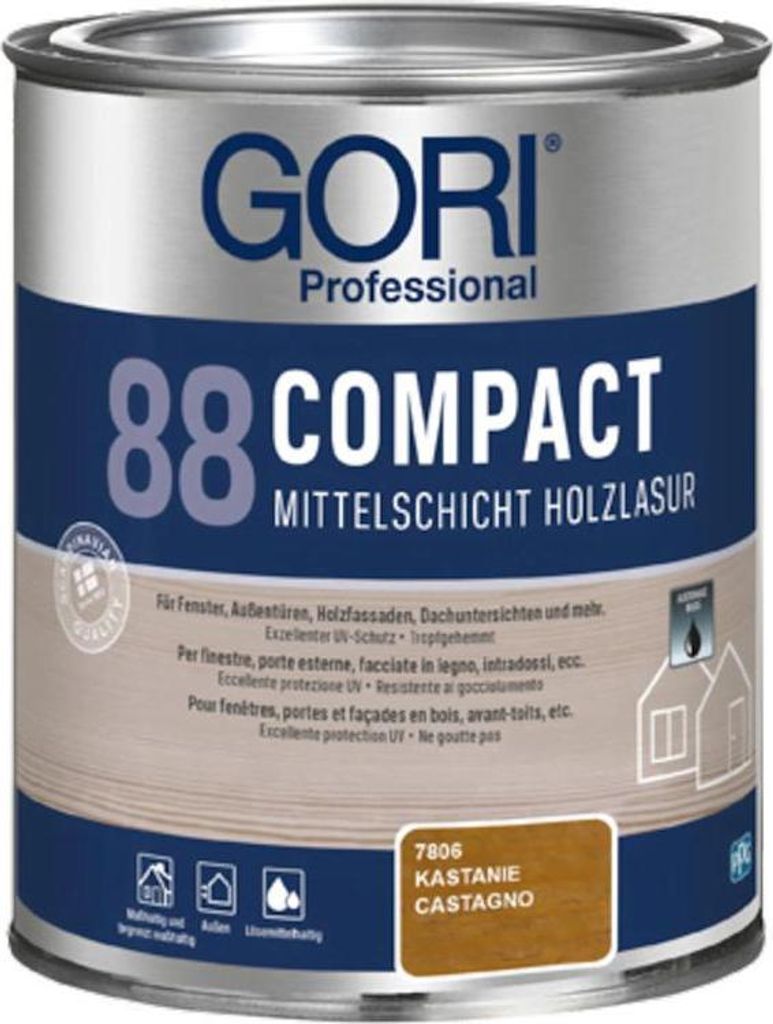 Gori 88 Compact-Lasur, 750ml Farbton - Kastanie Produktbild 