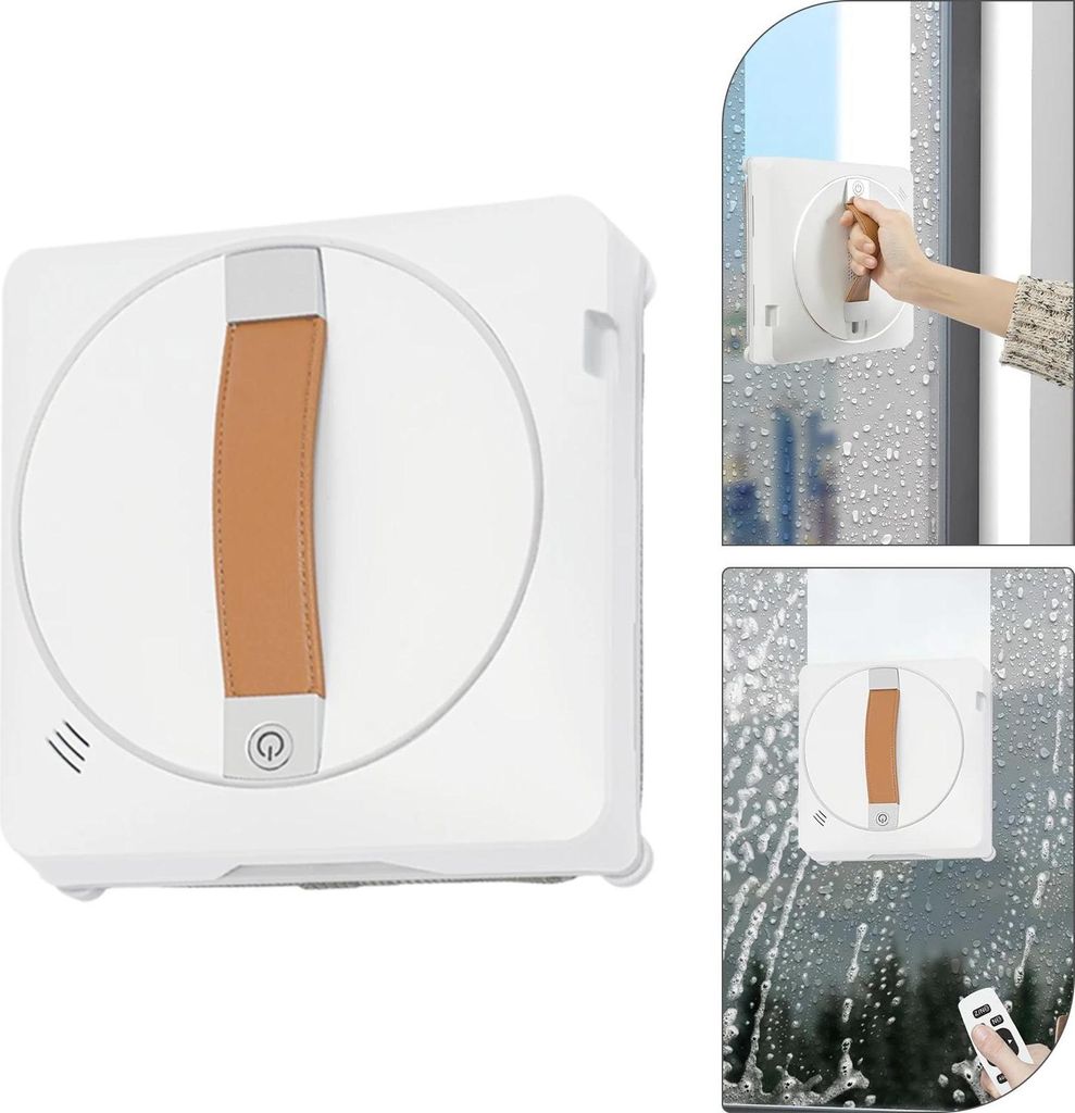 Fensterreinigungsroboter - Glasreiniger - 2500 Pa Saugkraft - 72 W bürstenloser Motor - 2-Wege-Sprühfunktion - App-Steuerung - EU-Stecker - Weiß