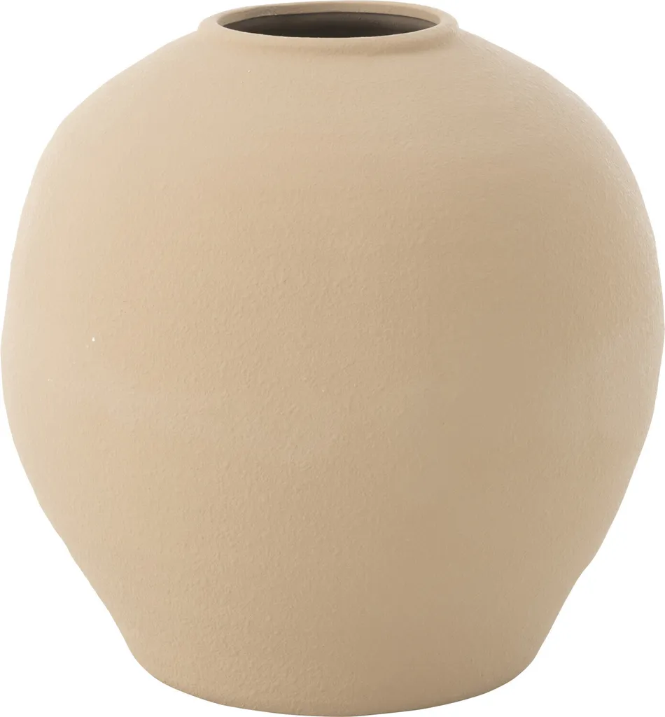 Grand Vase Rond en Terre Cuite Naturelle Cassia J-Line pour Intérieur