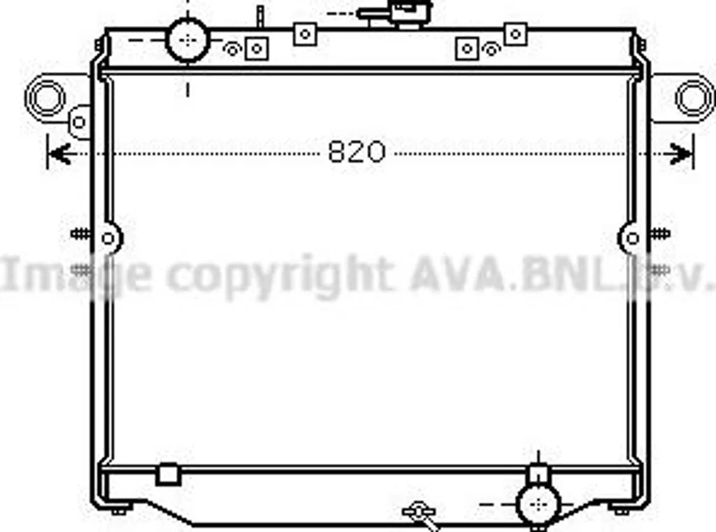 Radiateur moteur AVA TOA2379 OE 1640017380 pour Land Cruiser