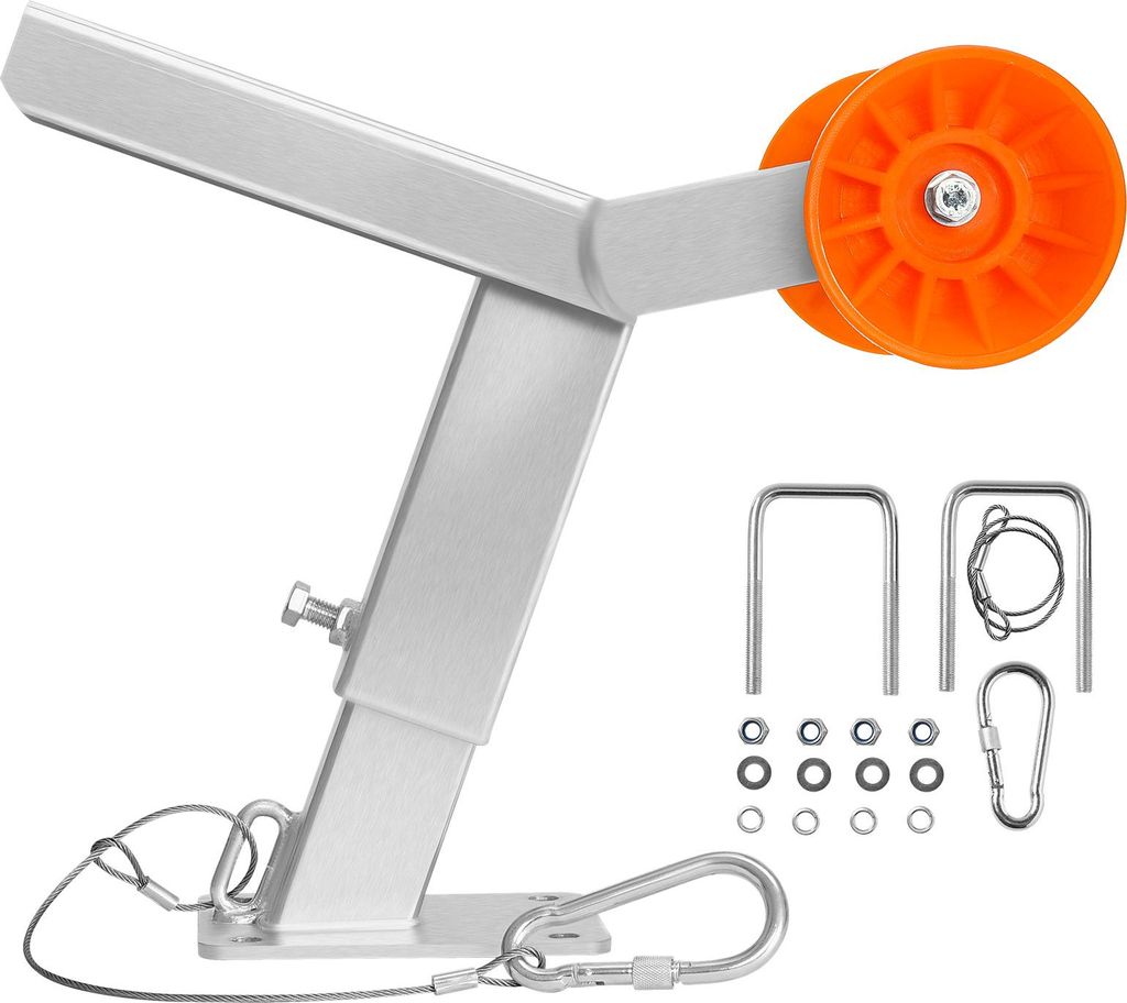 VEVOR Bootsanhänger-Sitz mit Rolle, 365–548 mm höhenverstellbar, Windstand mit U-Bolzen für 50,8–76,2 mm B x 76,2–101,6 mm H Anhängerkupp...