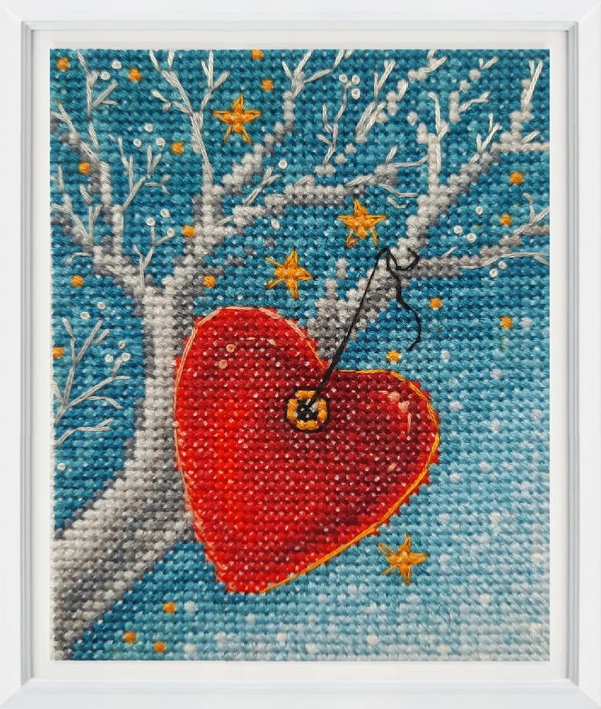 RTO Kreuzstich Stickpackung "Wärme des Herzens", Zählmuster, 9x11cm