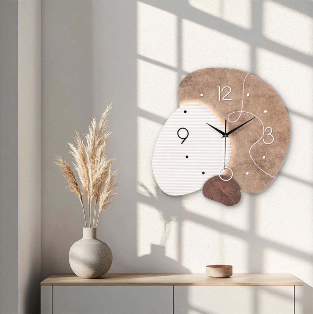 SensaHome Wanduhr Madrid – s Japandi-Design – organische Produktbild 5