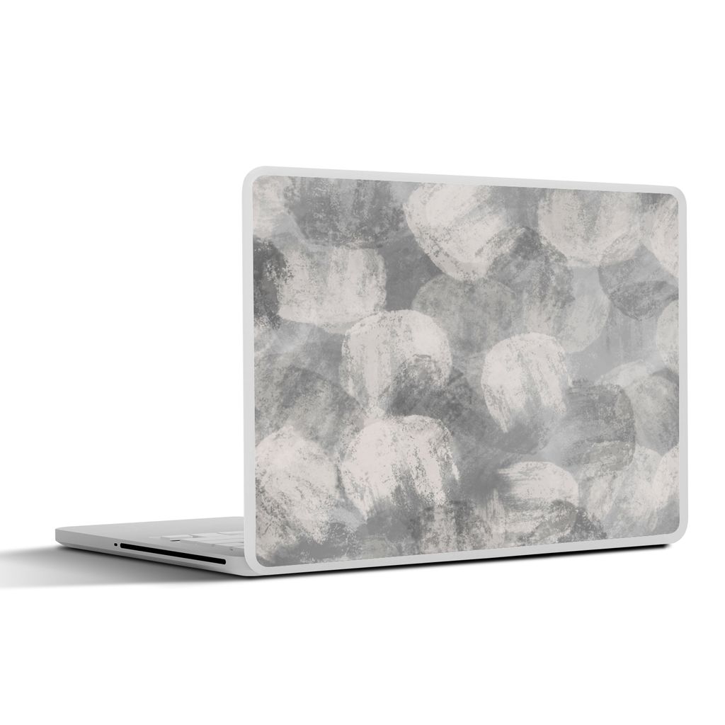 MuchoWow Laptop Aufkleber Sticker Cover Abstrakt - Farbe - Grau - Malerei 40x30 cm - Laptop Dekoration - Selbstklebend