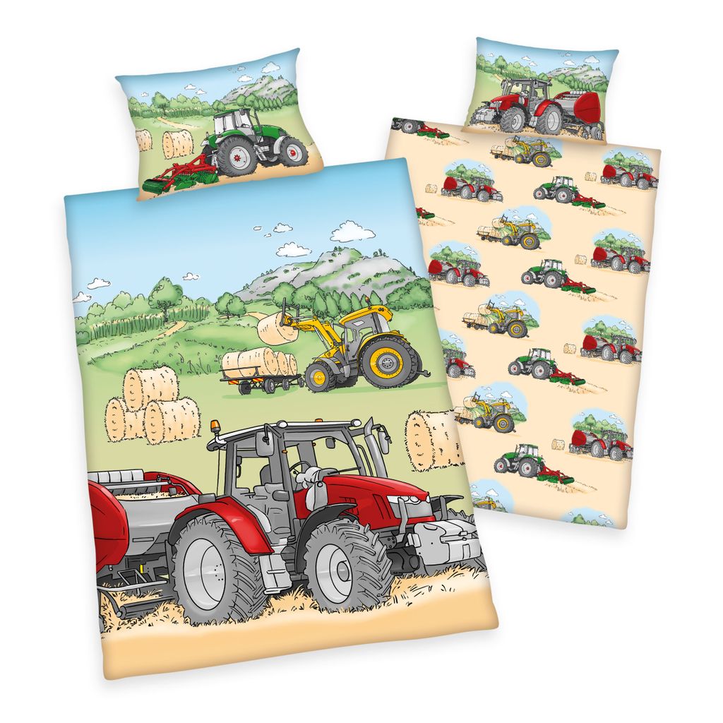 Bauernhof Traktor Baby Kleinkinder Bettwäsche für Jungen 100x135 cm 40x60 