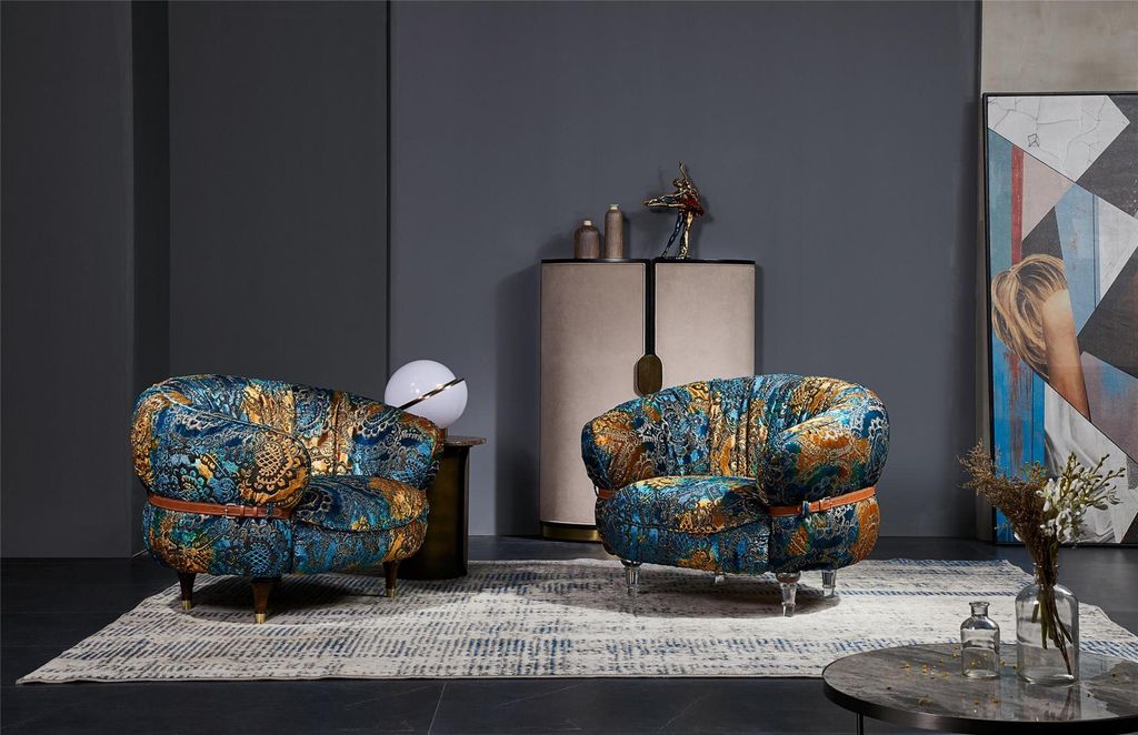 Design Sessel Couch Sofa Relax Stoff Lounge Luxus Fernseh Club Polster Sitzer