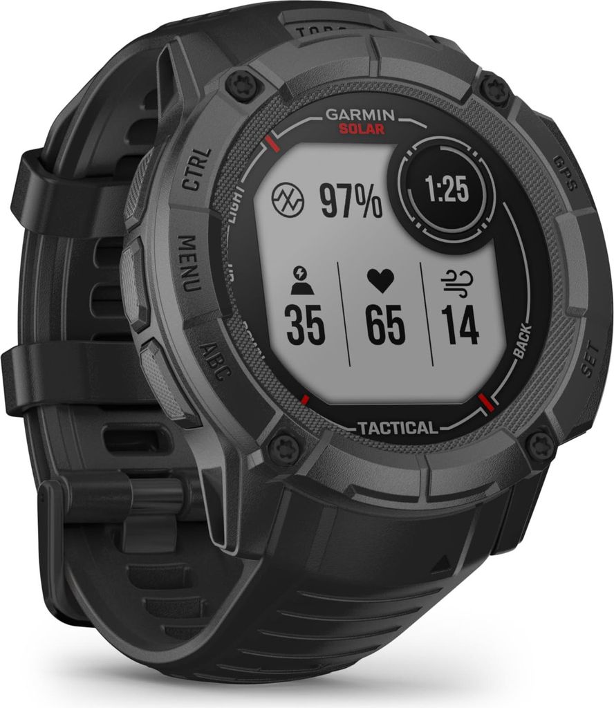 Garmin Instinct 2X Solar schwarz -Tactical Edition- Produktbild 