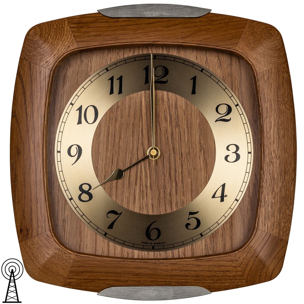 AMS 5804/4 Wanduhr Funk Funkwanduhr analog Holz Eiche Produktbild 