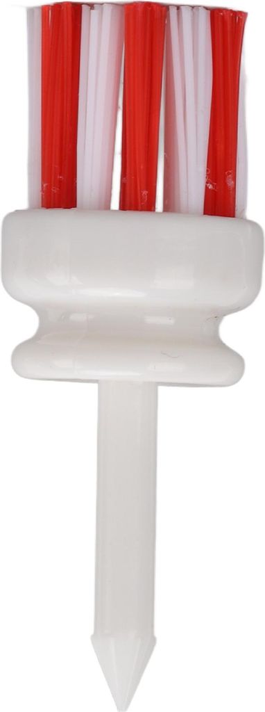 Golf-Tees, Kunststoff, lange Ballbasis, reibungsarmes Bürsten-Stütz-T-Stück für Fernschlagtraining (54 mm, weiß und rot)
