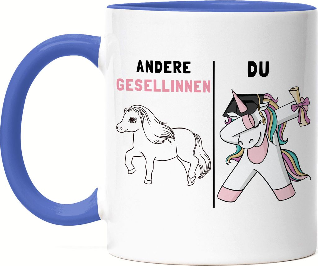 Andere Gesellinnen Du Tasse Blau Pferd Einhorn Geschenkidee Lustig Ausbildung Berufsschule