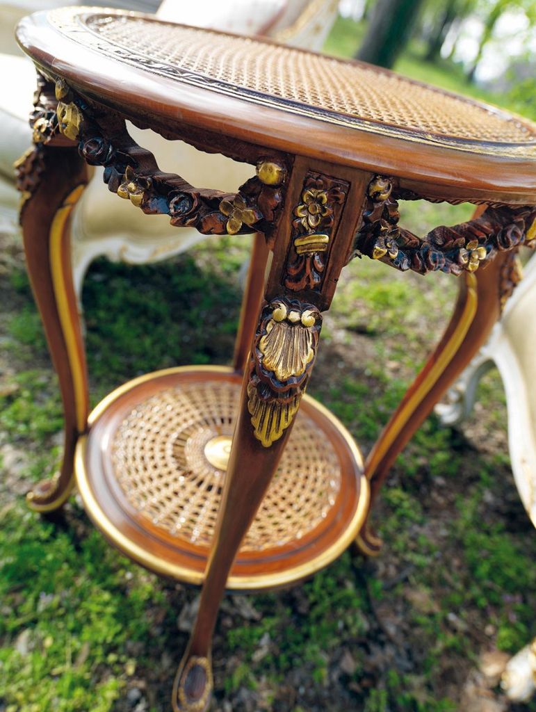edler Holztisch Cocktailtisch Beistelltisch Tisch Couchtisch Tische Barock Neu