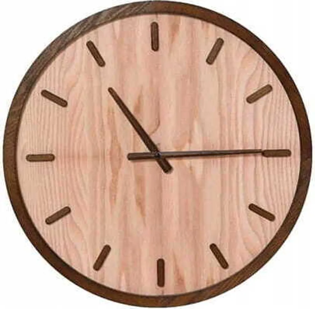 Idea Regalo Casa: Orologio da Parete 50 cm Legno Beige Moderno