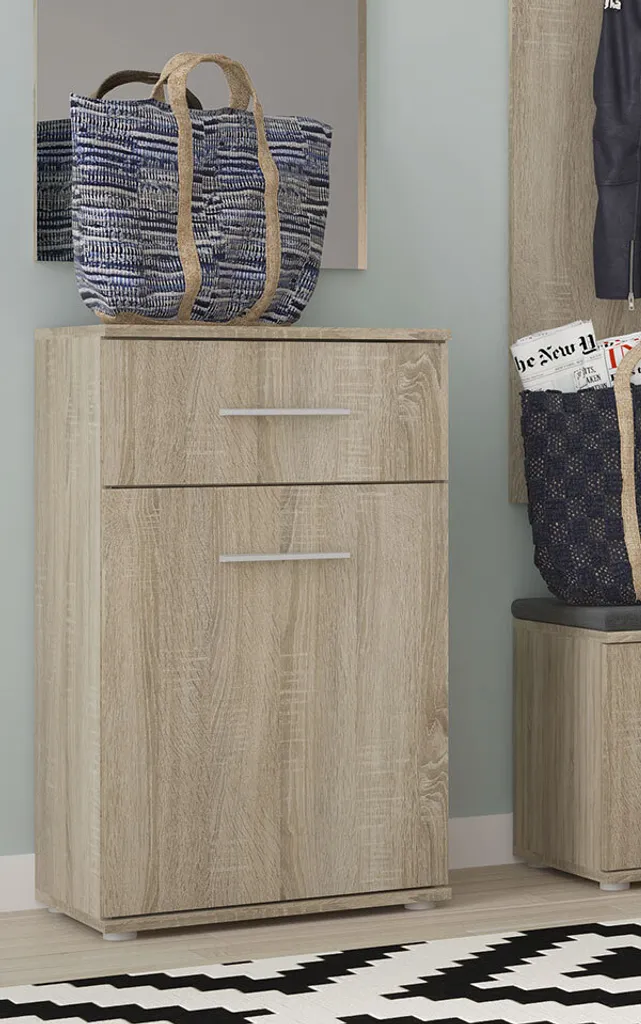 Cassettiera Rovere Sonoma 50cm - Mobiletto Multiuso Salvaspazio Legno