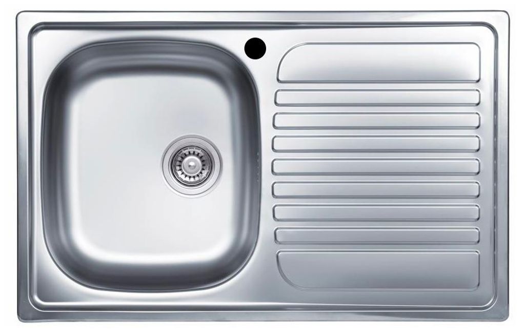 Lavello incasso cucina acciaio 79x50 cm una vasca e Immagine del prodotto 