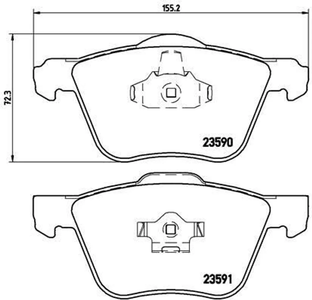 Plaquettes de Frein Volvo S60 et V70 Brembo P 86 022 Sécurité Maximale